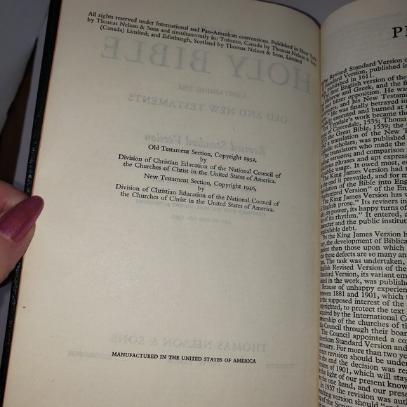 Vintage Illustrated Leather Bound BIBLE With Helps Old & New Testament - Picture 3 of 7